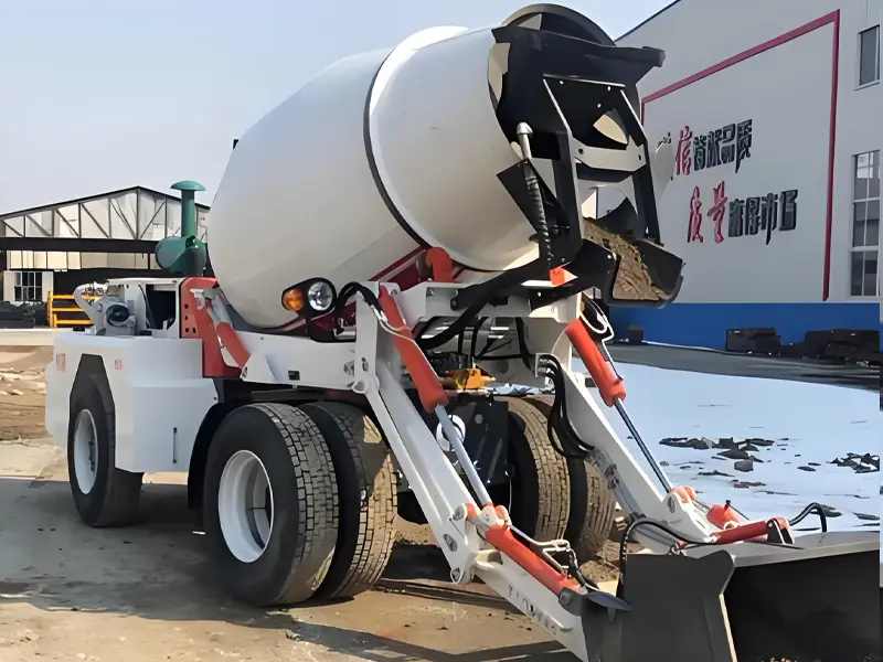 Self-Loading Concrete Mixer Truck