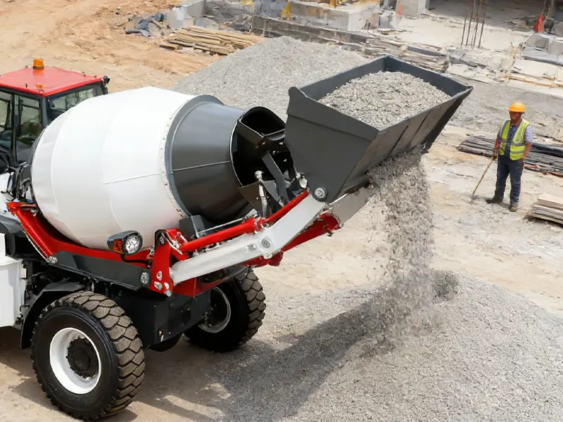 Self-Loading Concrete Mixer Truck
