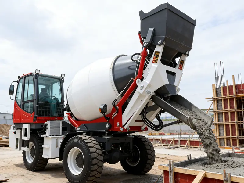 Self-Loading-Concrete-Mixer-Truck-application