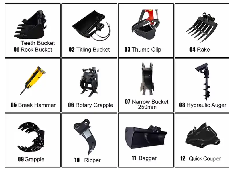 Mini Excavator Attachments