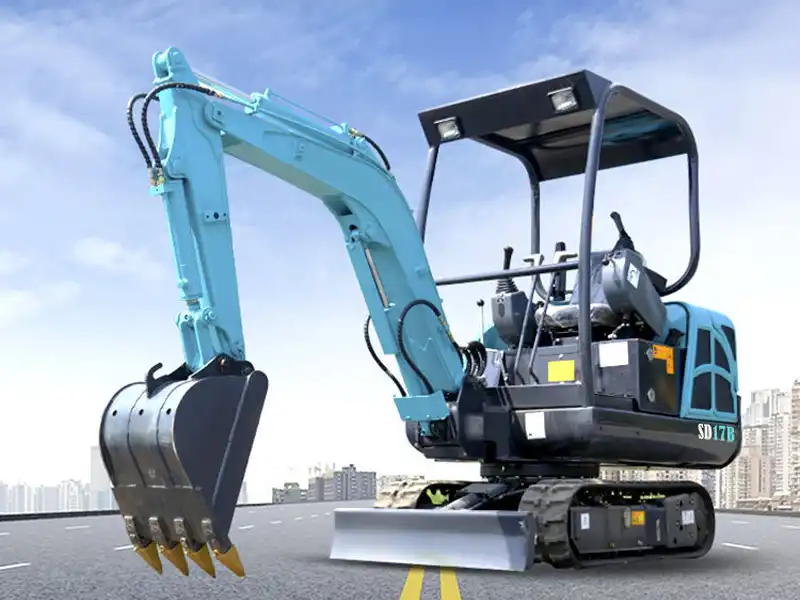 compact excavator for roadwork